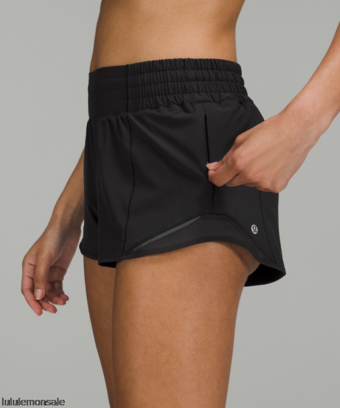 Lululemon Damen DELULU176 | Schwarz Hotty Hot Hochhaus Gefüttert Kurz 25